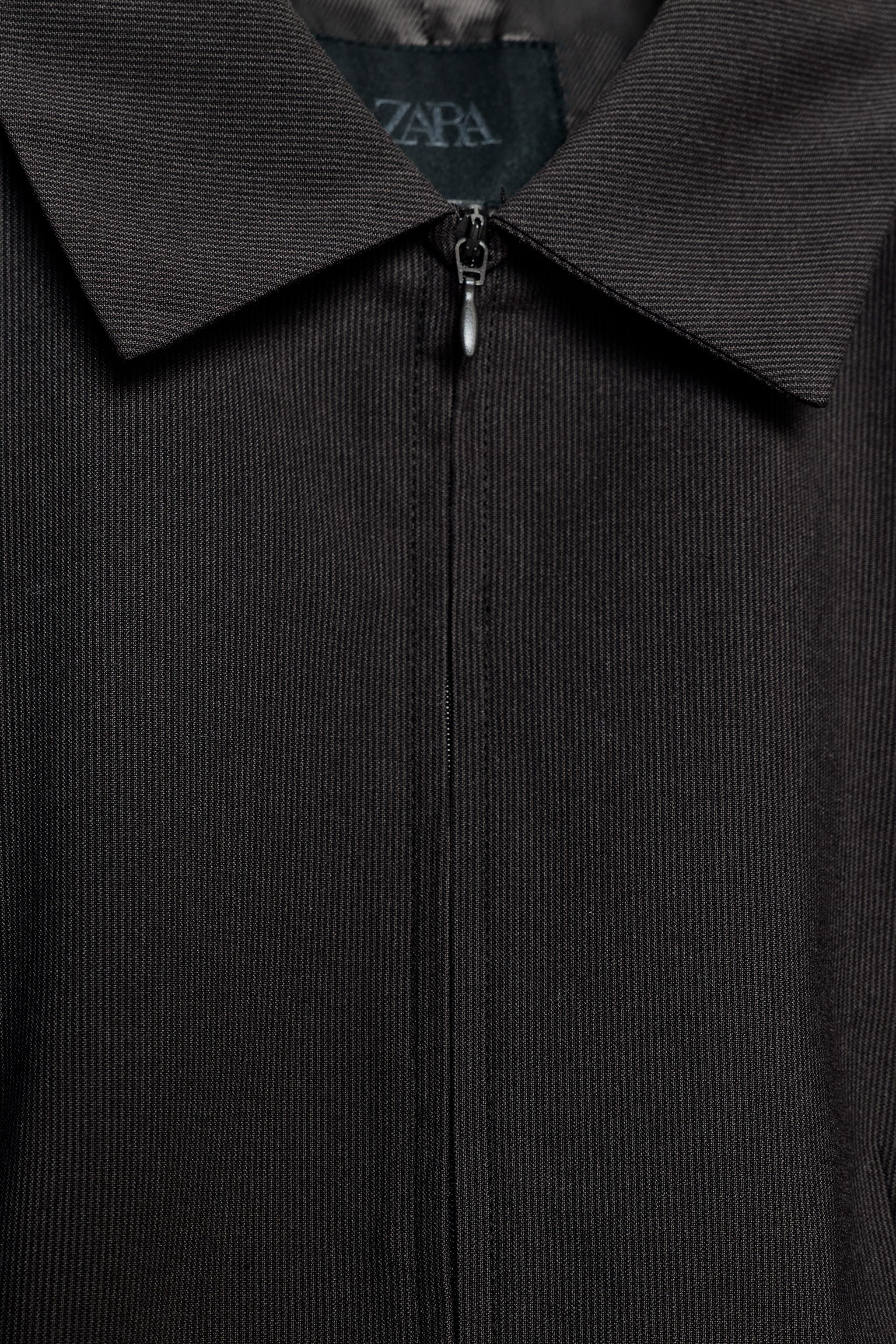 STRIPED ZIPPER JACKET